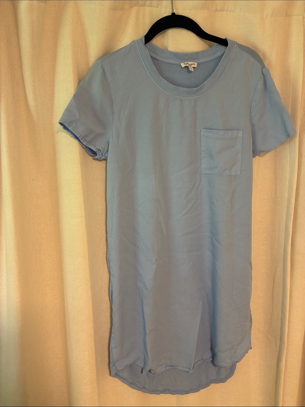 Light Blue Short Sleeve Pocket Tee Dress - Splendid